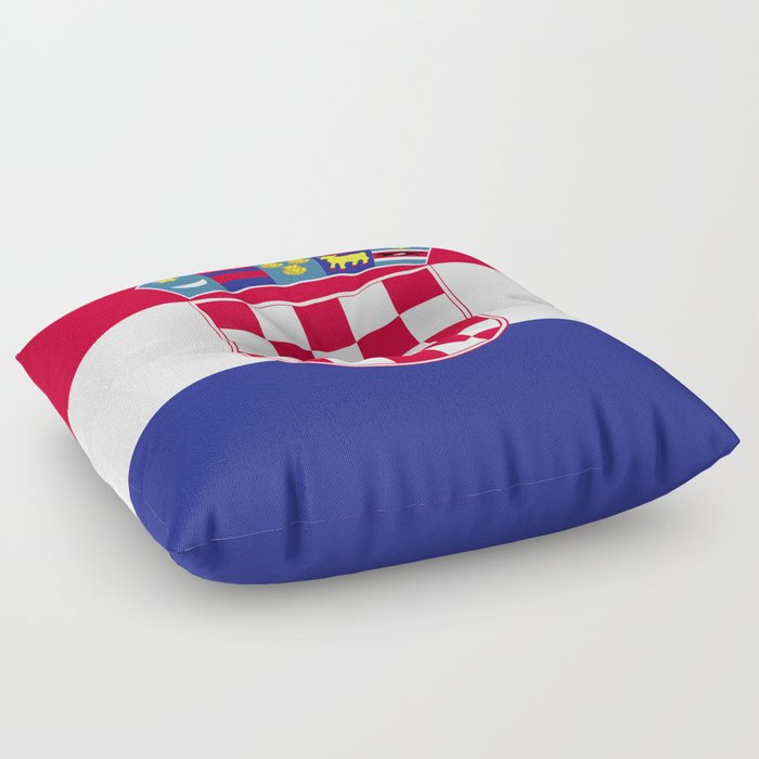 Croatia flag emblem Floor Pillow
