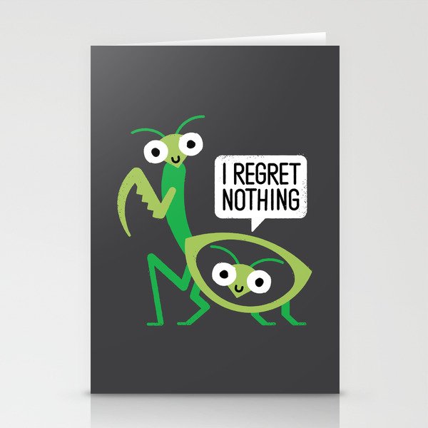 When a Mantis Loves a Woman Stationery Cards