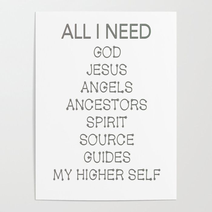 All I need is Spirituality  Poster