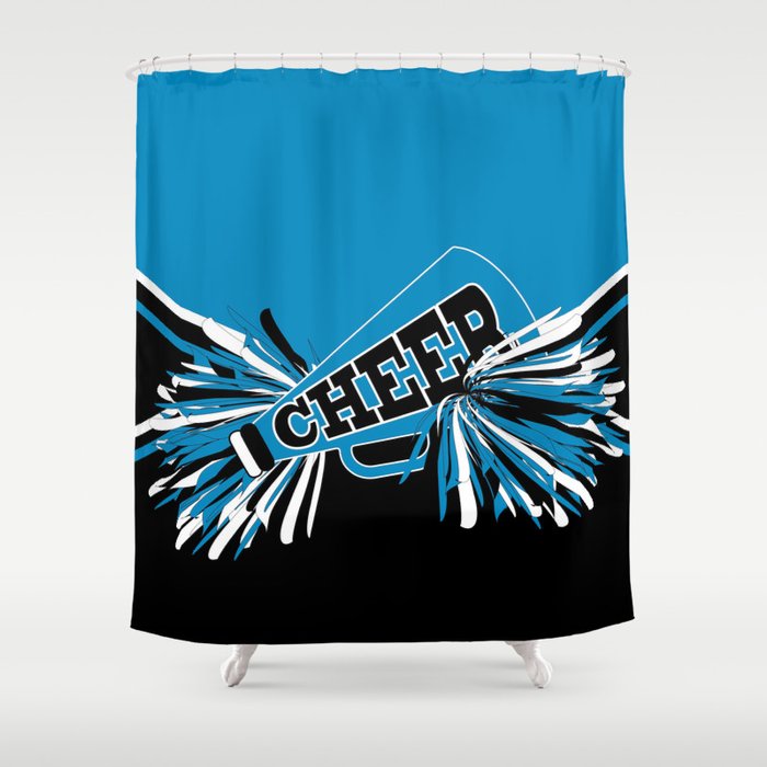 Blue Cheerleader Shower Curtain