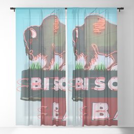 The Bison Bar Sheer Curtain
