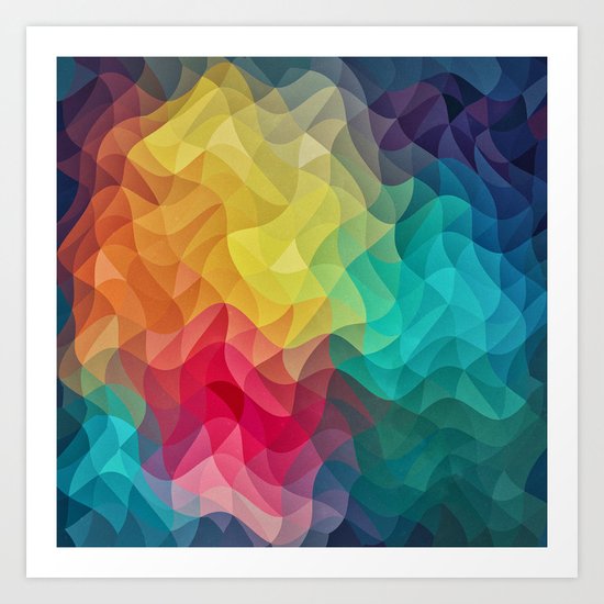 Abstract Color Wave Flash Art Print