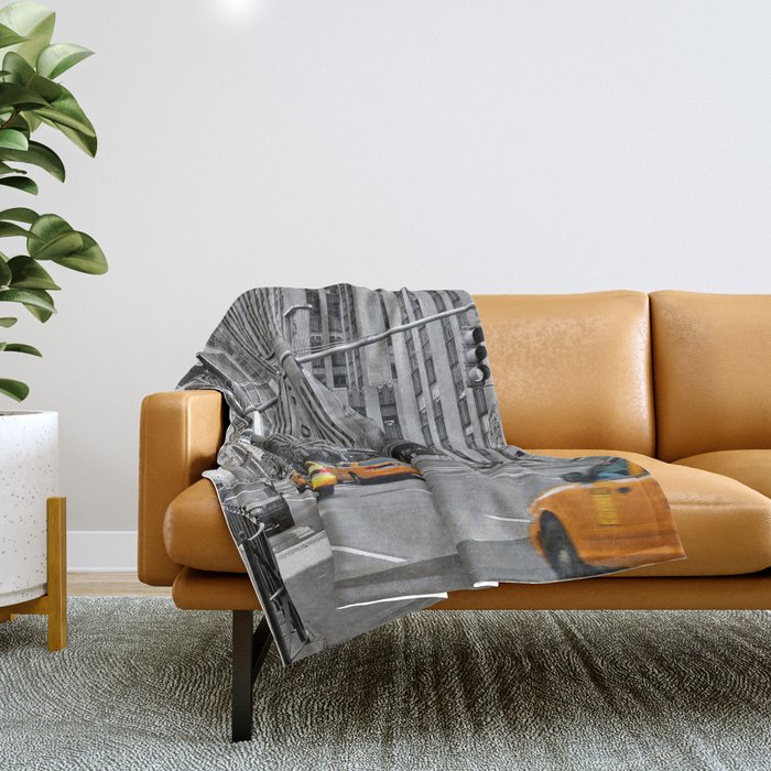 NYC - Yellow Cabs - Music Throw Blanket