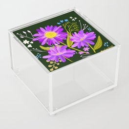 Birthday Flowers - September Aster Acrylic Box