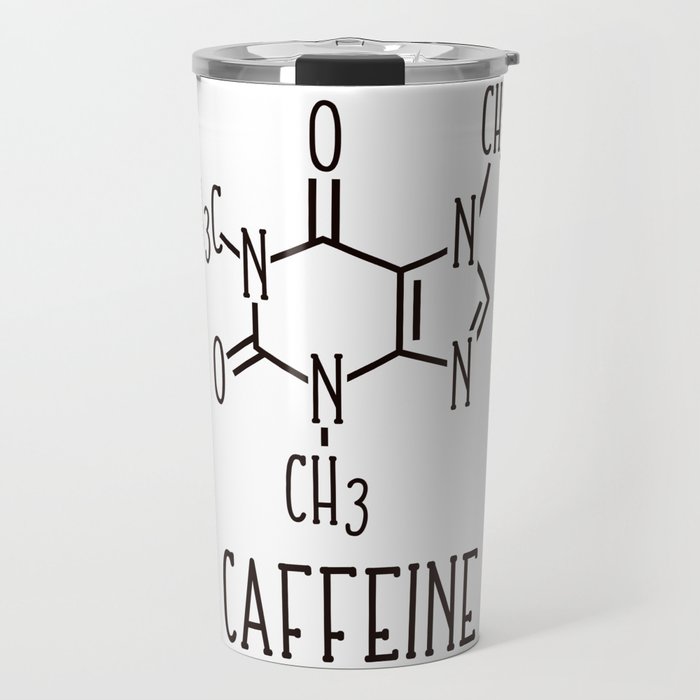 Caffeine Molecular Structure Chemistry Travel Mug