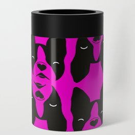 Frenchie Hot Pink Can Cooler