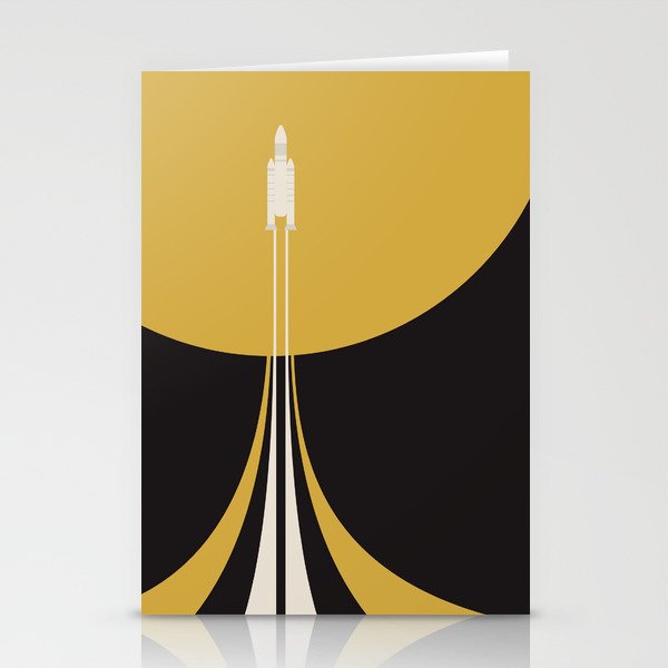 Minimal Space Travel Poster Stationery Cards