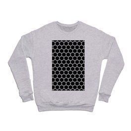 Honeycomb (White & Black Pattern) Crewneck Sweatshirt