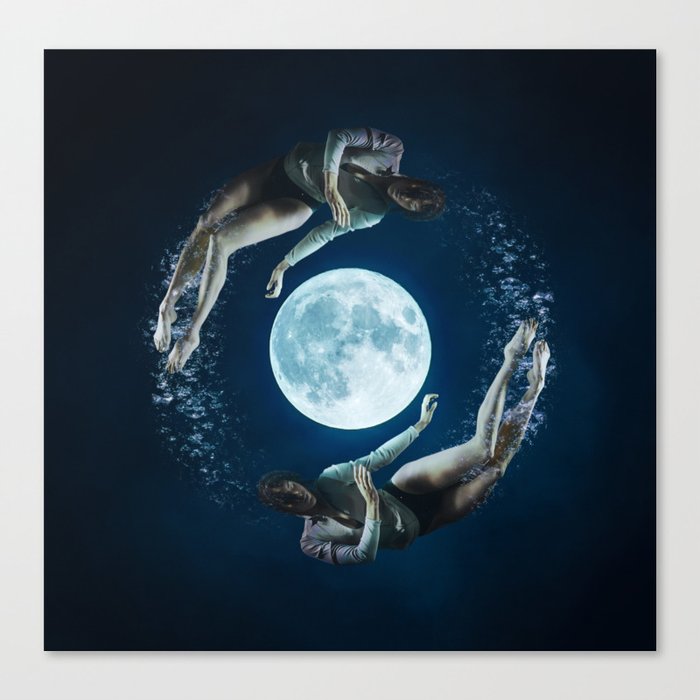 Mesmerized by the Moon Canvas Print
