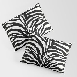 Wild Animal Print, Zebra in Black and White Pillow Sham