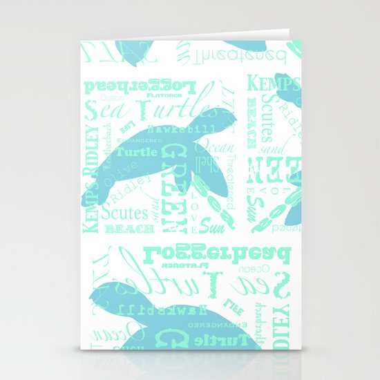 Abstract Sea Turtle Stationery Cards