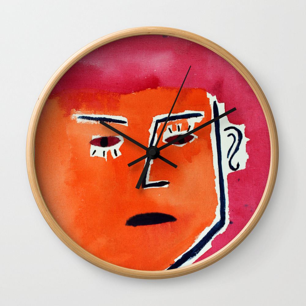 Picasso Inspired Abstract Watercolour Painting Wall Clock By