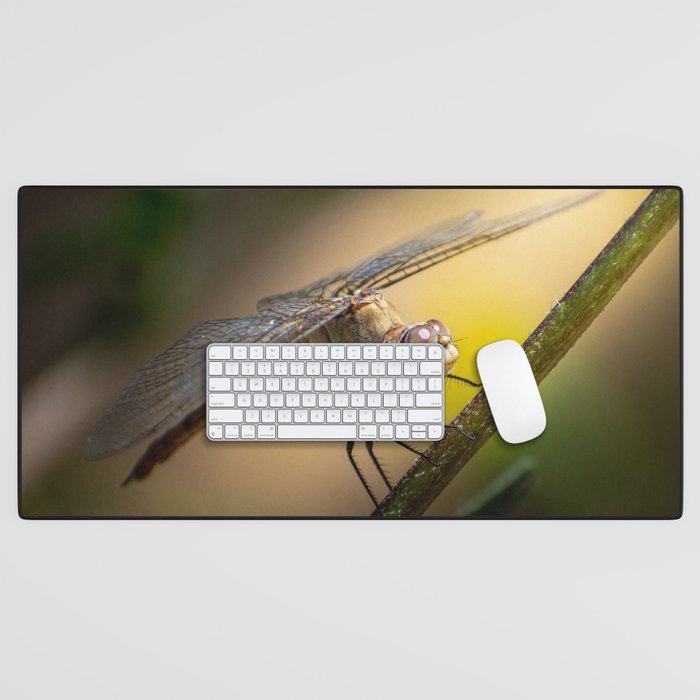 Perched Dragonfly Desk Mat