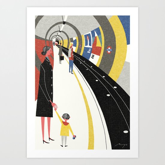 Tube, London Art Print