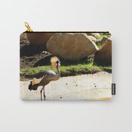 East African Crowned Crane Carry-All Pouch | Black, Crown, Africa, Red, Zoo, Digital, Wildlife, Bird, Color, Animal 