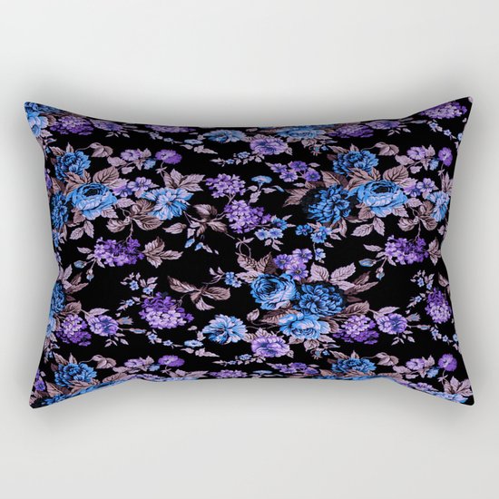 Black Garden Rectangular Pillow
