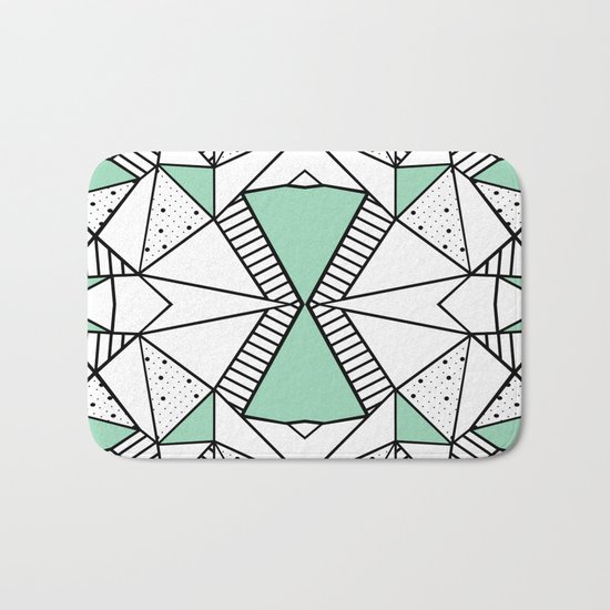 Ab Lines and Spots Mint Bath Mat