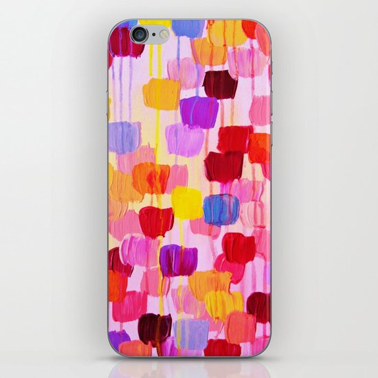 DOTTY in Pink - October Special Revisited Bold Colorful Square Polka Dots Original Abstract Painting iPhone & iPod Skin