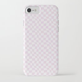 y2k checkerboard_ashy pale pink iPhone Case