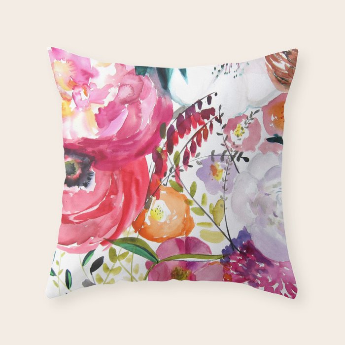 Bloom Throw Pillow by Christine Lindstrom Society6