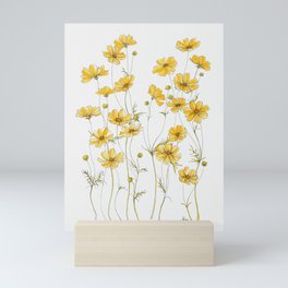 Yellow Cosmos Flowers Mini Art Print