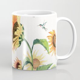 Sunflowers and Hummingbirds Coffee Mug