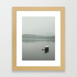 A day at the lake Framed Art Print