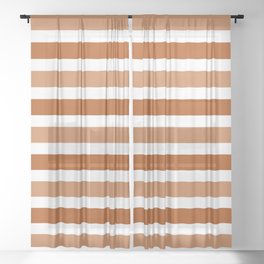 Thanksgiving Stripes Pattern 02 Sheer Curtain