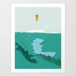 Hot Air balloon wanderlust Art Print