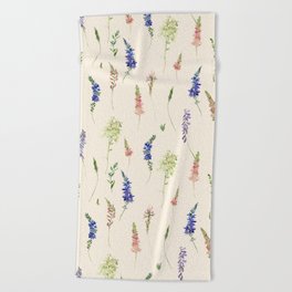 Midsummer Floral Twines Beach Towel