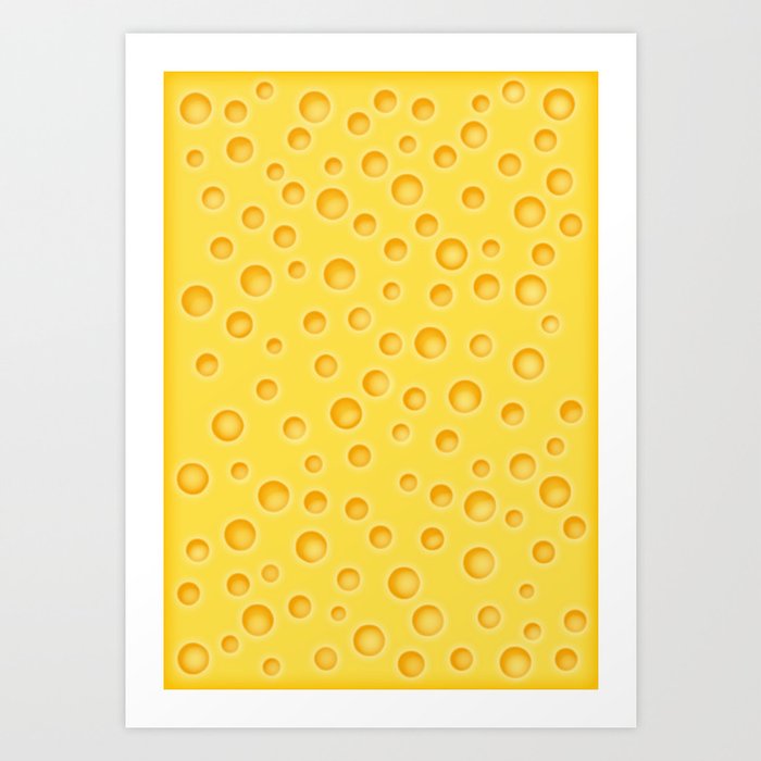 Swiss Cheese Texture Pattern Art Print