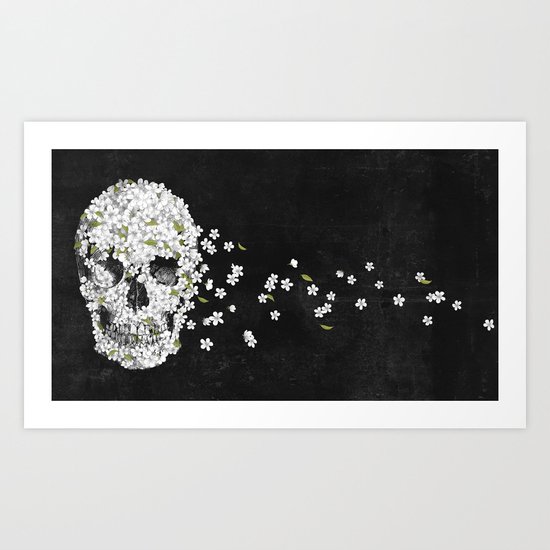 A Beautiful Death - mono Art Print