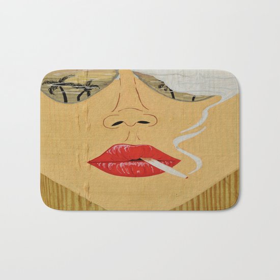 California Dreamin', Smoking Lady Series Bath Mat