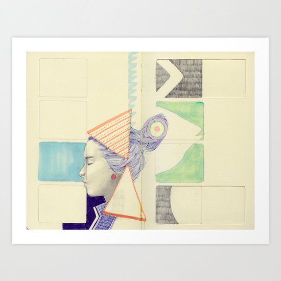 Fish Head Art Print