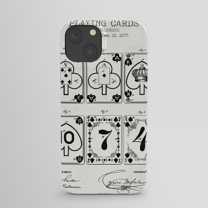 Playing cards old patent iPhone Case