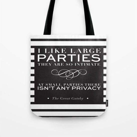I like large parties - modern design Tote Bag