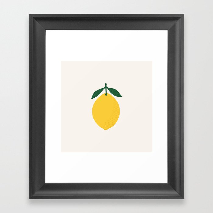 Lemon Citrus Framed Art Print