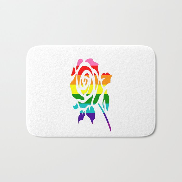 RainBow rose  Bath Mat