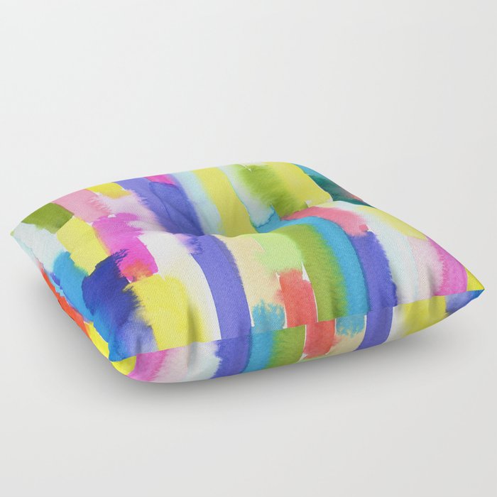 rainbow stripes Floor Pillow