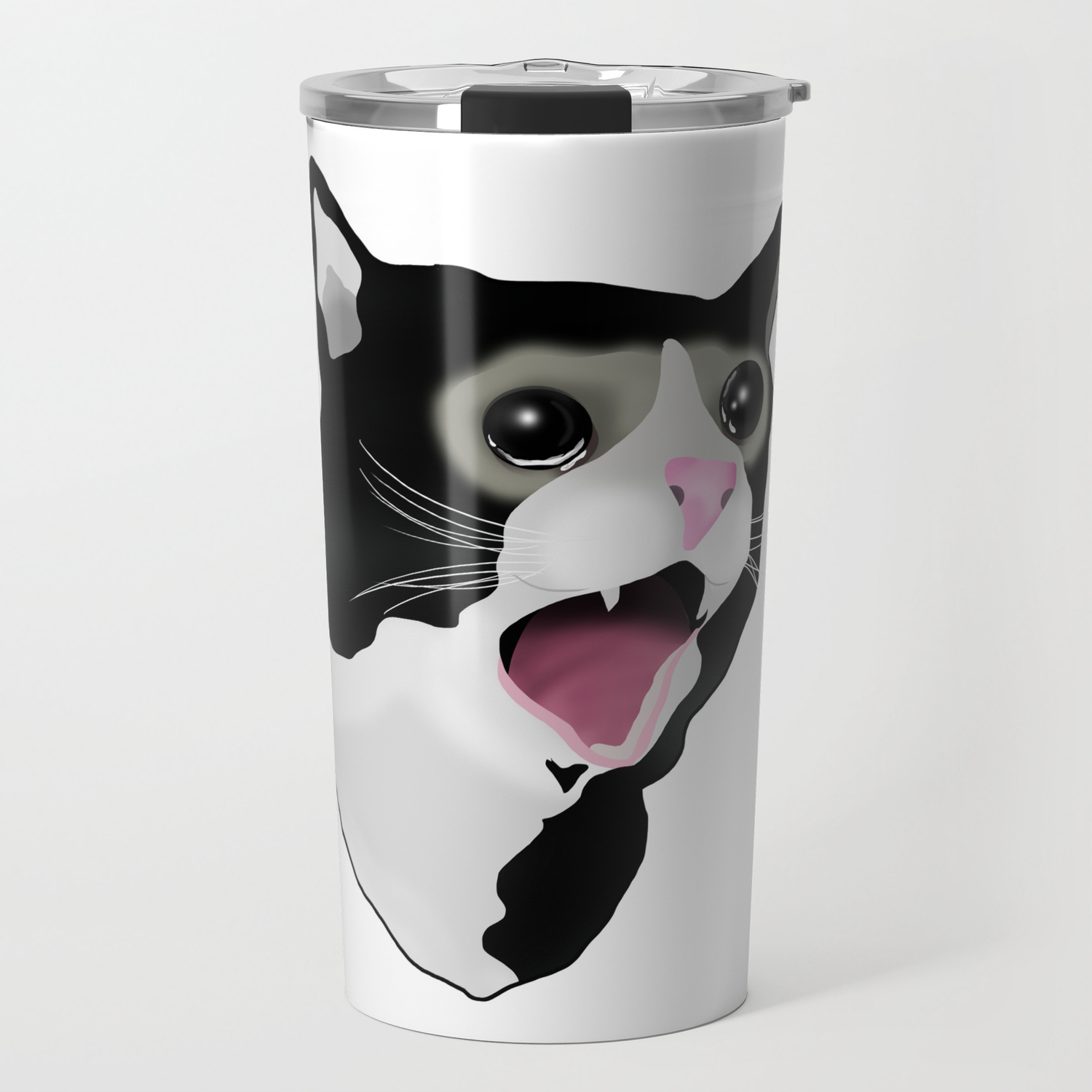 Crying Cat Meme Travel Mug By Lovelydesigns Society6