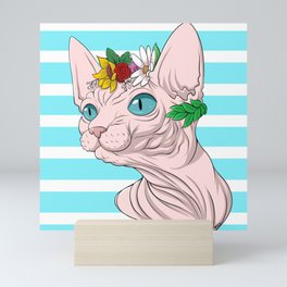 Naked Cat Mini Art Print