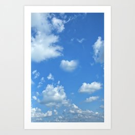 Blue sky and clouds Art Print
