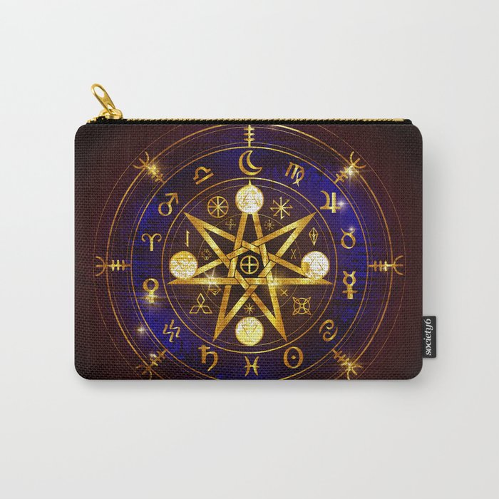 Magical Horoscope witchcraft pentagram Carry-All Pouch