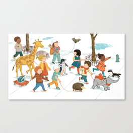 March with friends Canvas Print