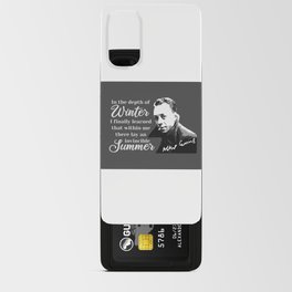 Philosopher Albert Camus pop art gray Android Card Case