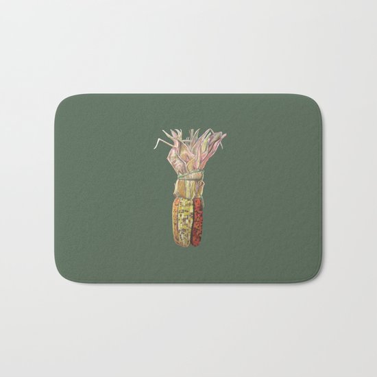Colorful Corn for Thanksgiving, Autumn, Harvest, and the Holidays Bath Mat