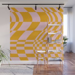 Abstraction_OCEAN_WAVE_YELLOW_ILLUSION_LOVE_POP_ART_0615A Wall Mural