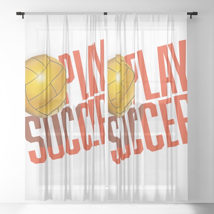 Play Soccer Sheer Curtain