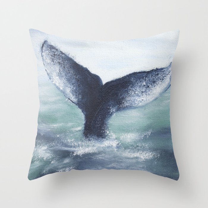 Whale Tale Throw Pillow