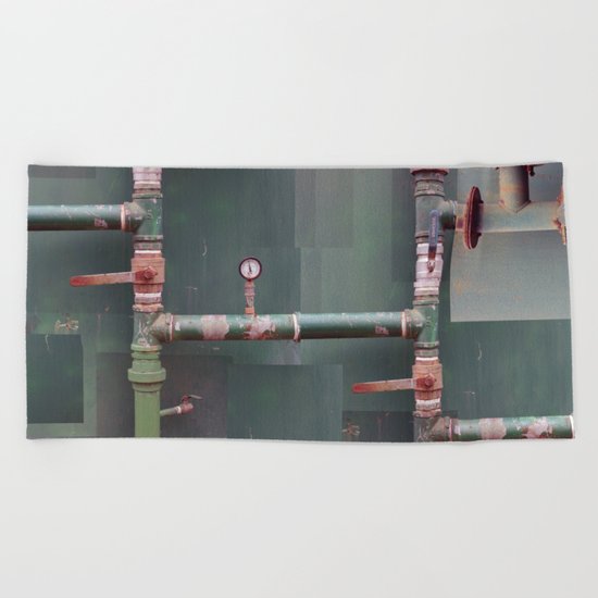 Industrial veins Beach Towel